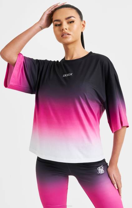 ženske SikSilk roza fade t-shirt oblačila P00V56