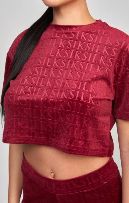 ženske SikSilk roza majica iz velurja oblačila P00V62