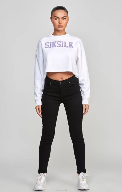 ženske SikSilk bel crop varsity pulover oblačila P00V84