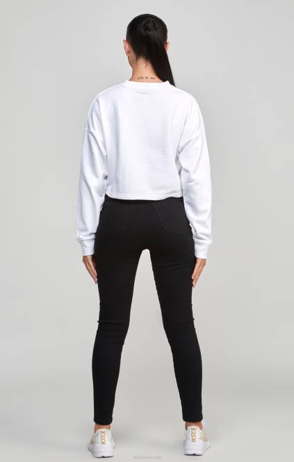 ženske SikSilk bel crop varsity pulover oblačila P00V84