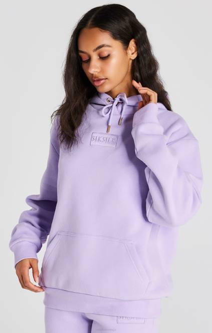 ženske SikSilk lila oversize pulover s kapuco oblačila P00V123