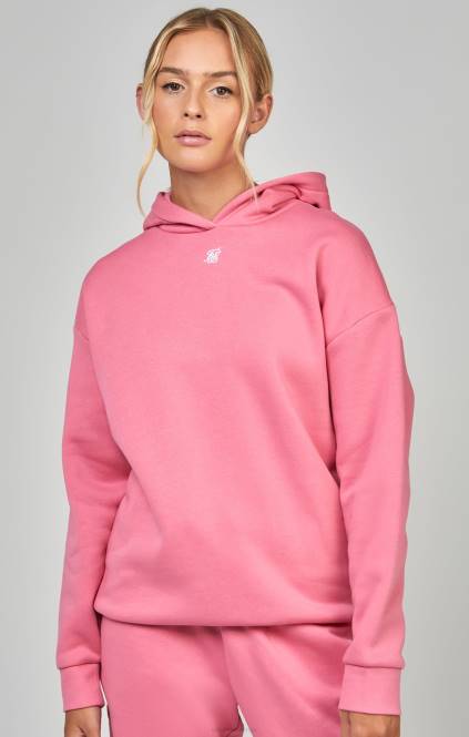 ženske SikSilk roza osnovni pulover s kapuco oblačila P00V104
